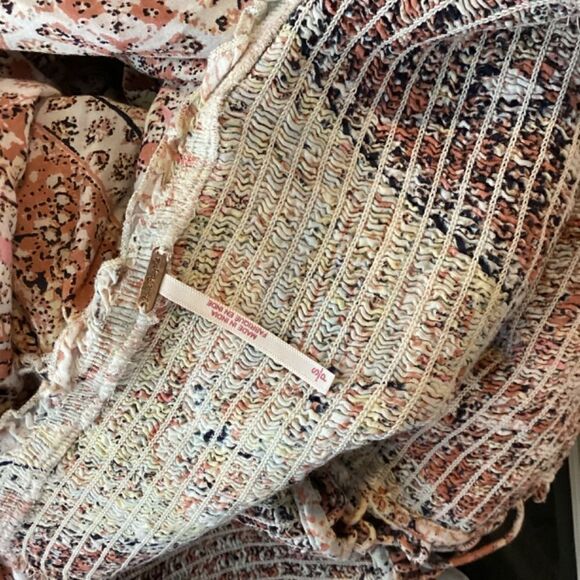 Free People Lovesick Lace Up Boho Smocked Mini Dress - Picture 13 of 15